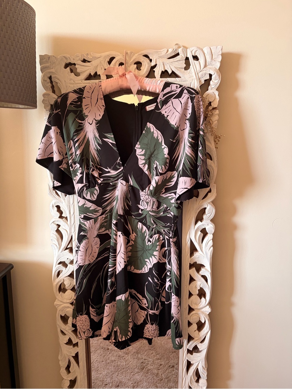 Sunday Best Romper with Pink & Green Floral Print